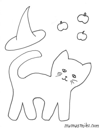 Трафарет кошки для рисования