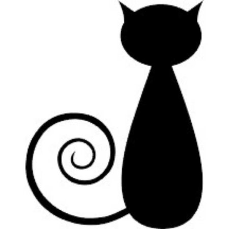 Кошка трафарет для детей
