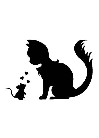 Трафарет кошки