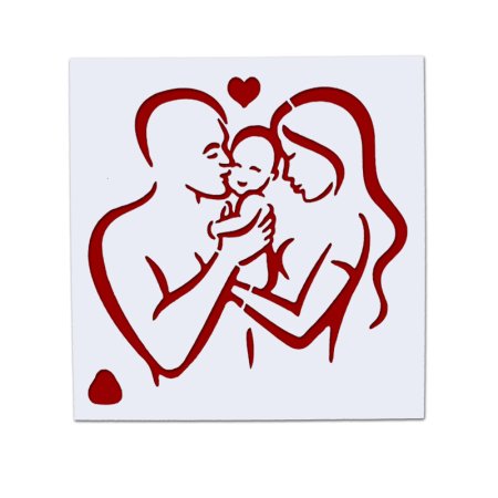 Трафарет семья для вырезания