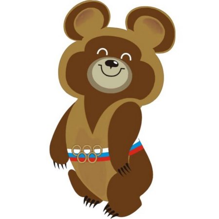 Олимпийский мишка 1980 контур