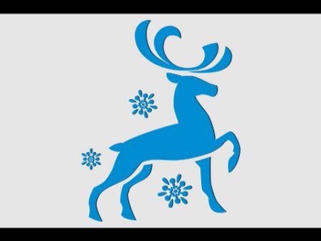 Макет оленя для вырезания