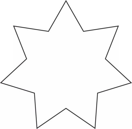 Пятиконечная звезда трафарет на а4