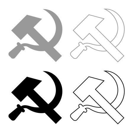 Трафарет серпа и молота