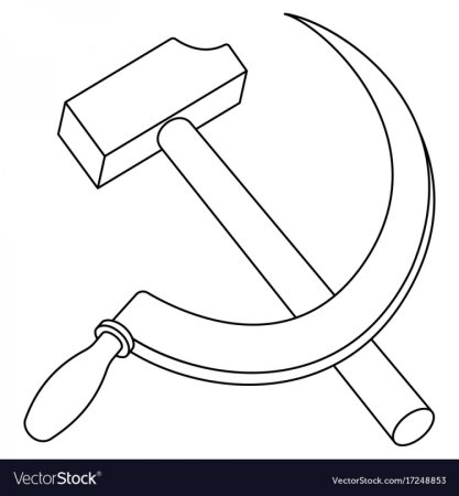 Трафарет серпа и молота