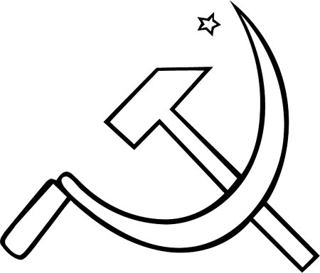 Трафарет серпа и молота