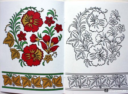 Хохлома раскраска