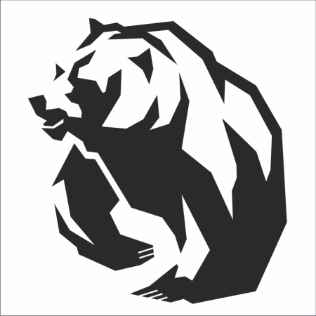 Мишка трафарет