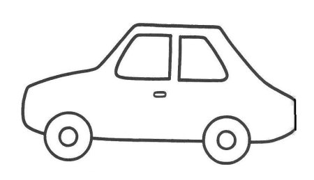 Контурное изображение автомобиля