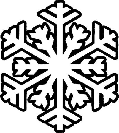 Снежинка трафарет для вырезания