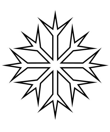 Снежинка контур