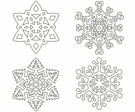 Новогодние снежинки трафареты