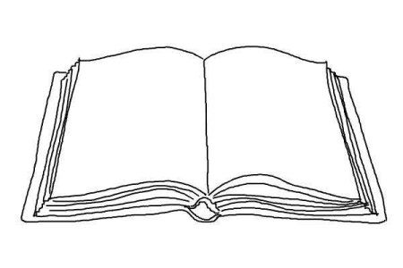 Трафарет открытой книжки