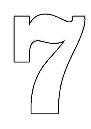 Трафаретная цифра 7