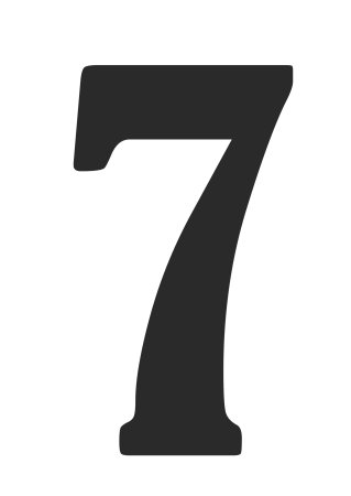Трафарет для торта цифра 7