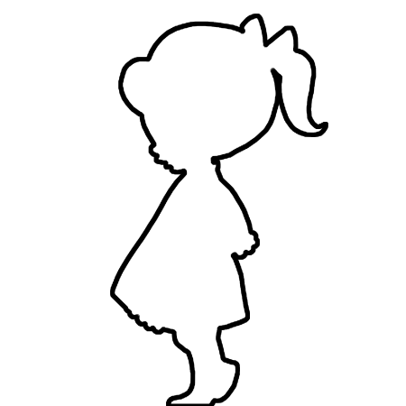 Девочка контур