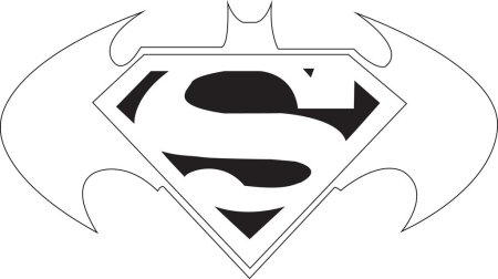Знак Супермена чб