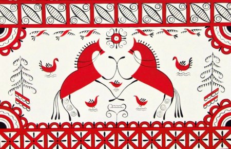 Мезенская роспись Древо жизни