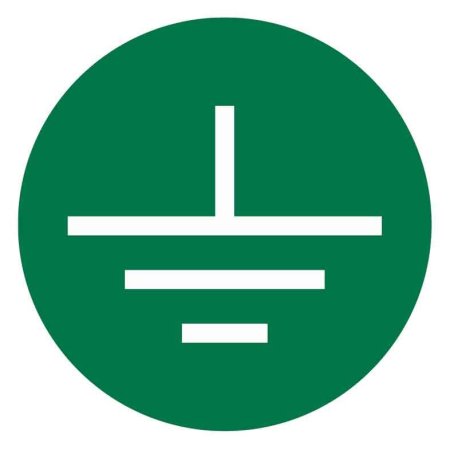 Знак безопасности заземление 30х30