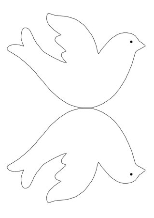 Картинки трафареты голубей для детей (45 фото)