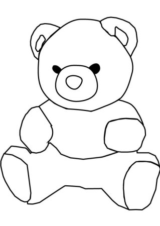 Раскраска медведь для детей 3-4 лет