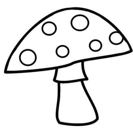 Трафареты грибов для рисования