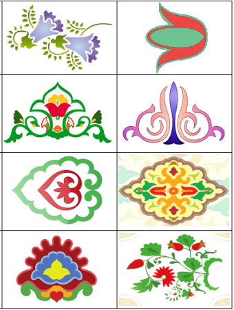 Татарский национальный орнамент тюльпан