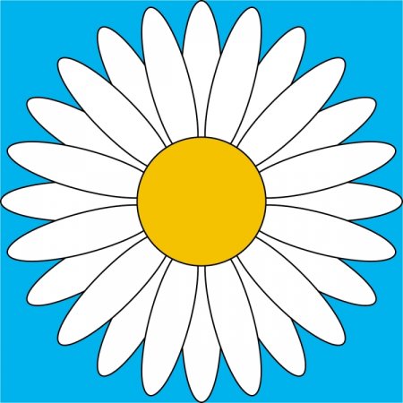 Трафарет ромашки