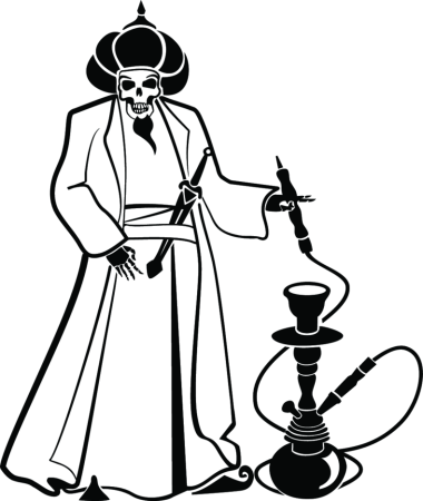 Кальян трафарет