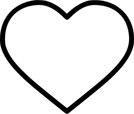 Сердце на белом фоне контур