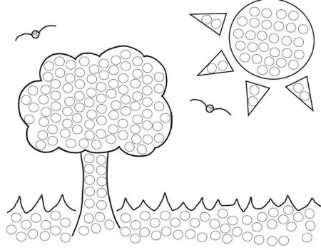 Рисование ватными палочками трафареты