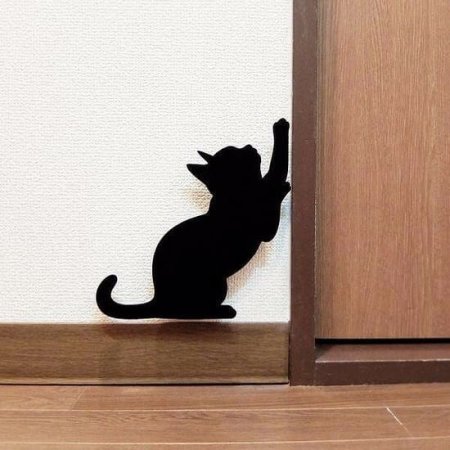 Трафарет кошки на дверь