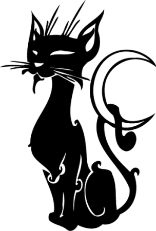 Трафареты кошек для декора стен