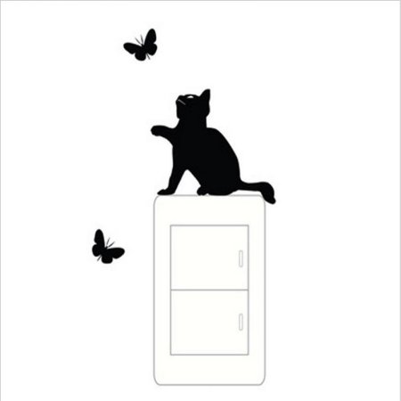 Трафарет для стен котики