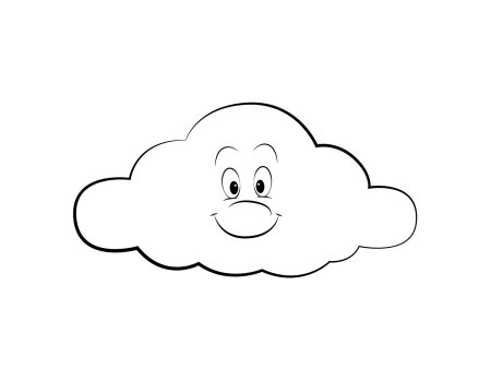 Облако раскраска для детей