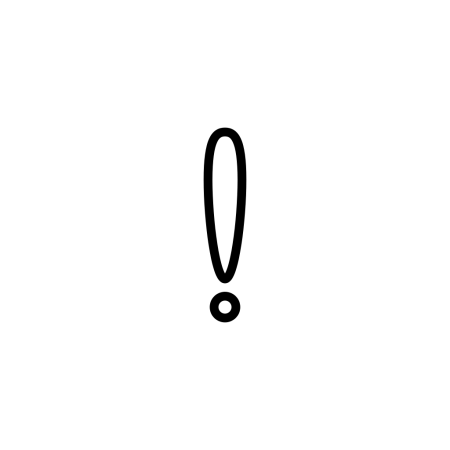 Знак восклицания белый