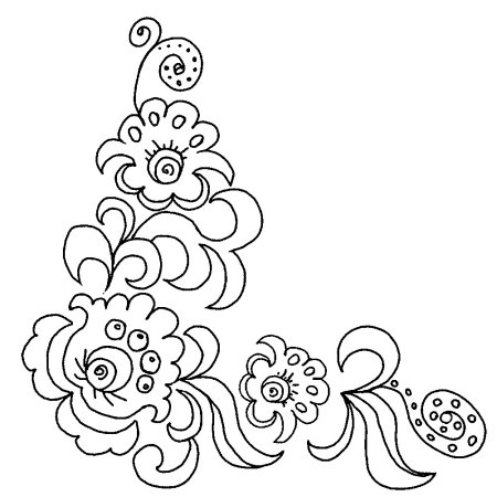 Хохлома трафарет