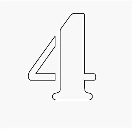 Цифра 4 трафарет