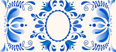 Трафарет гжельской росписи