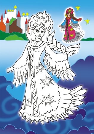Царевна лебедь разукрашка