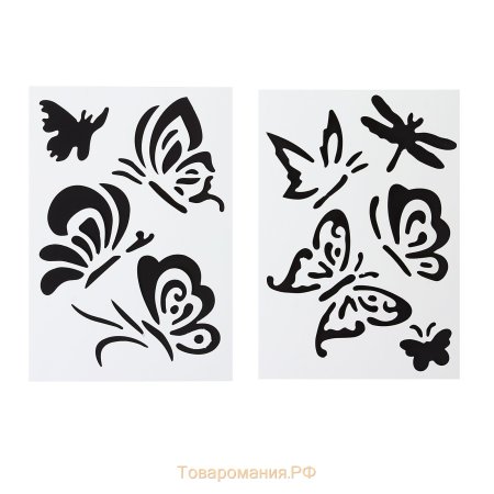 Трафарет бабочки для покраски