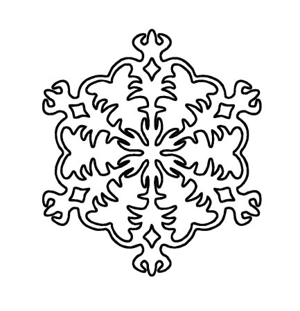 Снежинка раскраска