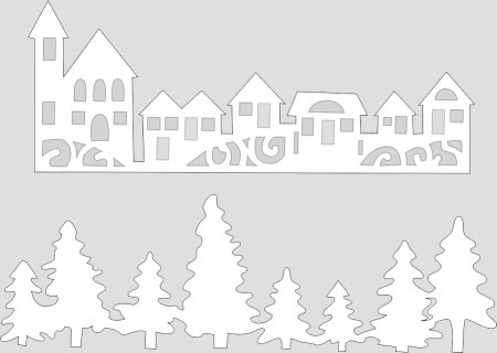 Зимние трафареты на окна