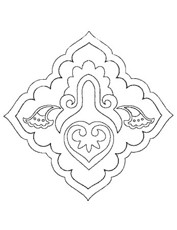 Татарский орнамент трафарет