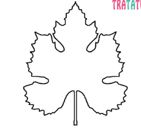 Виноградный лист трафарет