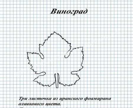 Трафарет листьев винограда