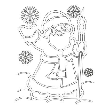 Новогодние трафареты на ок