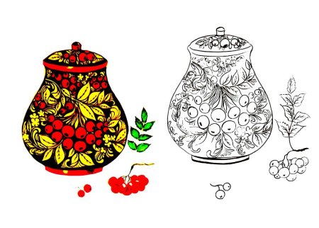 Хохлома роспись трафареты