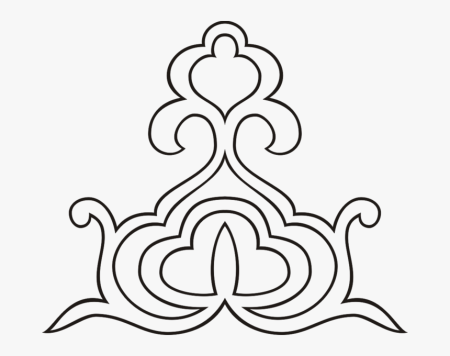 Казахский орнамент трафарет
