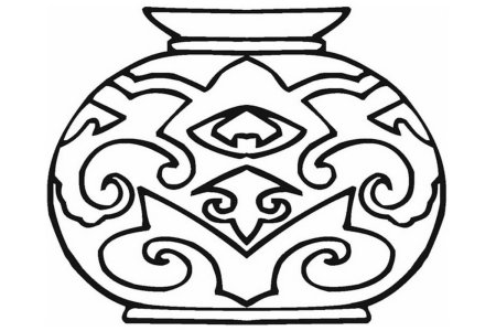 Трафарет вазы для цветов
